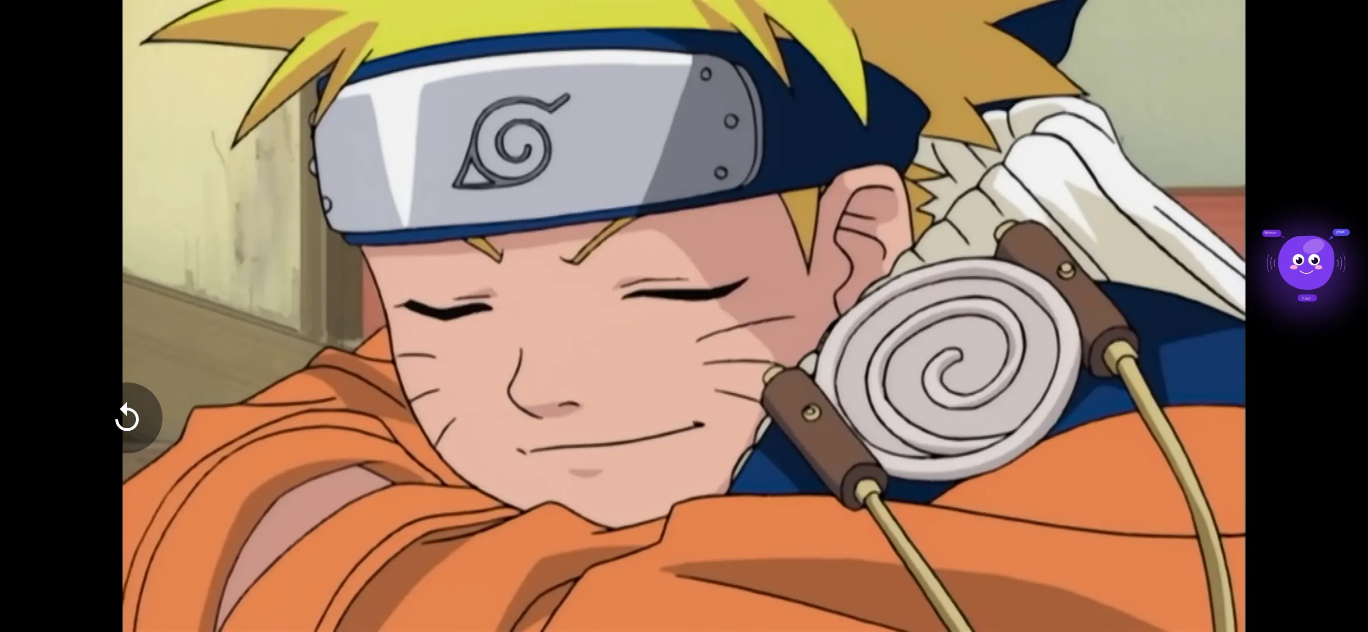 Naruto Listening - screenshot from Fluly Video Player